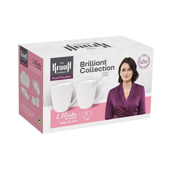 Порцеляновий чайний набір столового посуду Brilliant Collection Krauff + ПОДАРУНОК: 2 чашки 55-333-288 фото