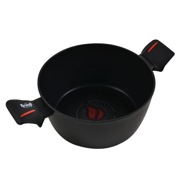 Каструля Smart Fry Krauff 6,6л зі скляною кришкою +ПОДАРУНОК: лопатка, ополоник та картоплемялка 55-333-535-4 фото