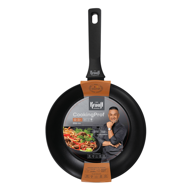 Набір сковорідок CookingProf 26см та 28см + ПОДАРУНКИ: Кришка універсальна 24-28см 55-333-623-4 фото