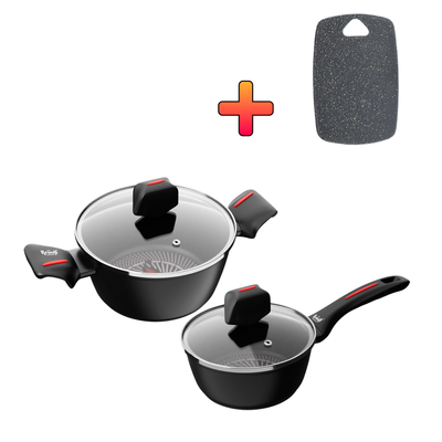 Набір з каструлі 2,3л та ковша 1л Smart Fry + ПОДАРУНОК: Кухонна дошка 28464-4 фото