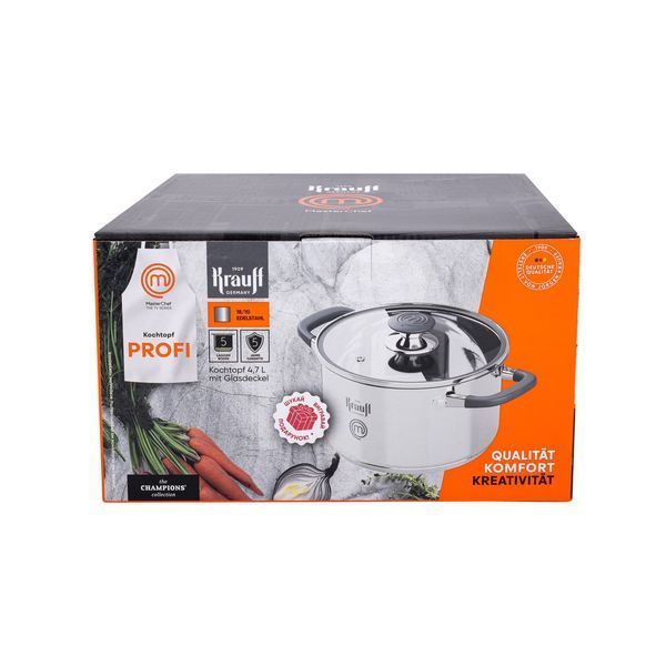 Набор из 2-х кастрюль Master Chef Krauff 3.7л, 4.7л + ПОДАРОК: Ложка, картофелемялка и сумка шопер 55-333-522-4 фото