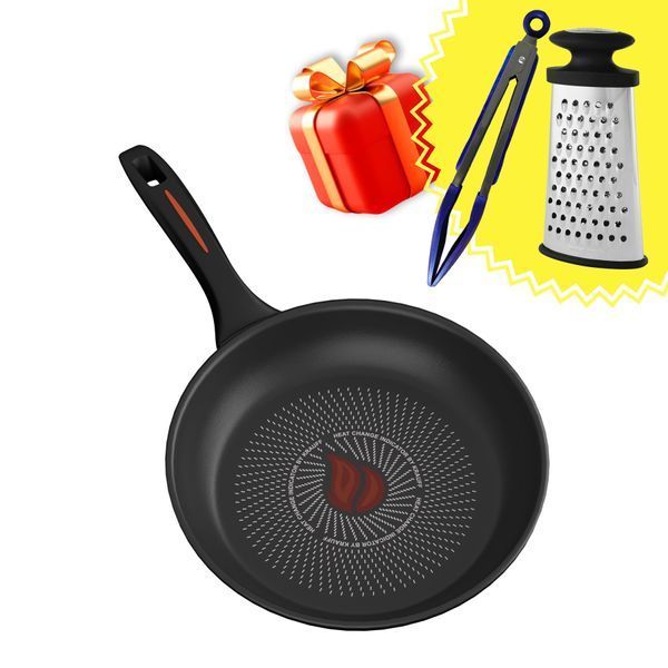 Сковорода Smart Fry 26см, с индикатором нагрева + ПОДАРОК: Щипцы кухонные Krauff и терка Krauff 28558-1 фото