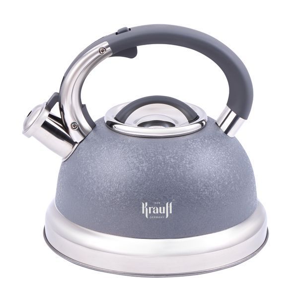 Чайник со свистком Steinoptik Krauff - 2,7л, - подарки: сахарница с дозатором Spice 200мл, и набор чайных ложек Krauff, 55-333-064 фото