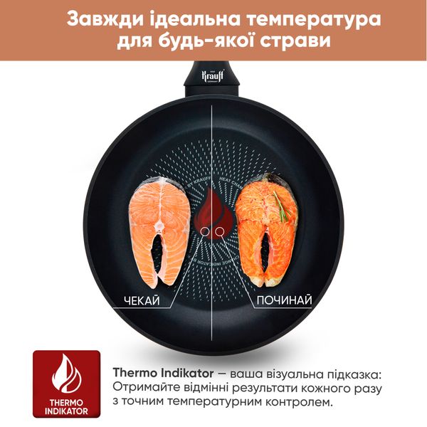 Набор сковородок Ø24см, Ø26см и сковородки для блинов Ø24см Smart Fry Krauff + ПОДАРКИ: щипцы и кухонная доска 55-333-403 фото