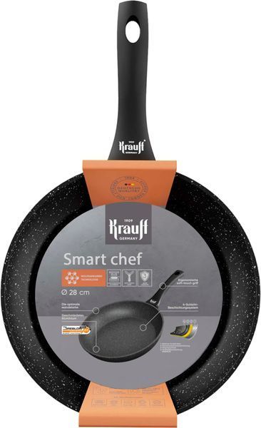 Сковорідка Smart Chef 28см + сковорода-гриль + подарунок сокирка Smart Chef, 28133 фото