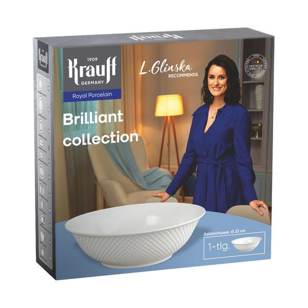 Порцеляновий набір столового посуду Brilliant Collection Krauff + ПОДАРУНОК: Салатник з порцеляни 55-333-290-1 фото