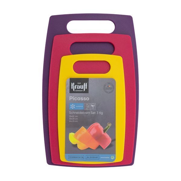 Набір сковорід Krauff Prime Chef 26/28 см + ПОДАРУНОК: кухонні дошки Krauff Picasso 3 шт. 55-333-517-1 фото