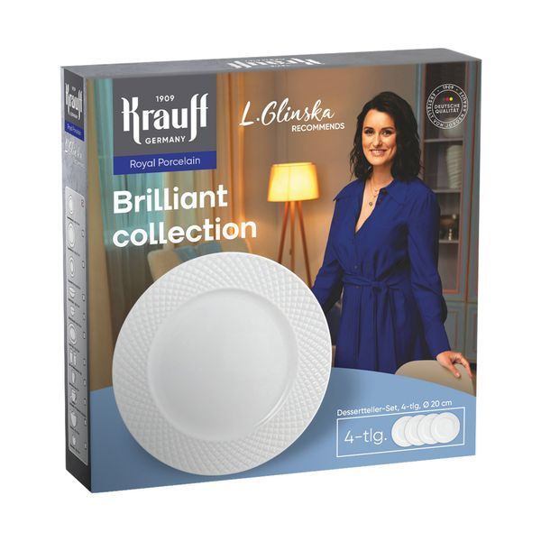 Порцеляновий набір столового посуду Brilliant Collection Krauff + ПОДАРУНОК: Салатник з порцеляни 55-333-290-1 фото
