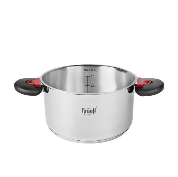 Набор из 3-х кастрюль Prime Chef 1,6 л, 3,6 л, 6,8 л + ПОДАРКИ: лопатка, толкушка для картофеля и половник 55-333-575 фото