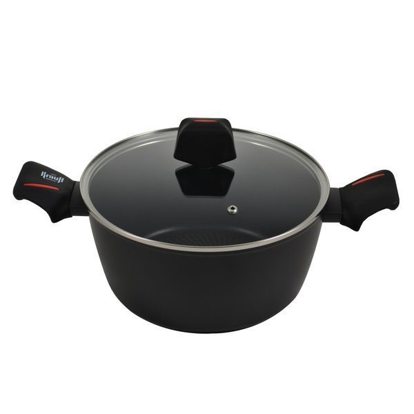 Каструля Smart Fry Krauff 6,6л зі скляною кришкою +ПОДАРУНОК: лопатка, ополоник та картоплемялка 55-333-535-1 фото