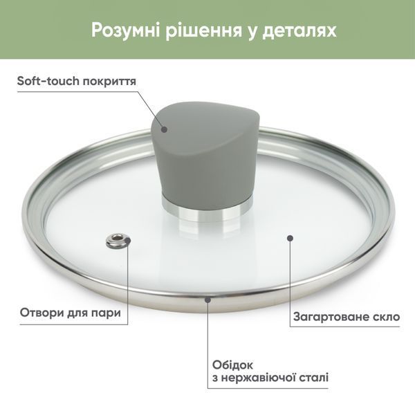 Набір каструль Krauff 1,9л, 2,6л, 3,6л та сковорідки Koln ⌀24 см + ПОДАРУНКИ: Рукавиця силіконова Halter, тертка та сумка-шопер 28721 фото
