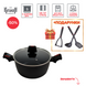 Каструля Smart Fry Krauff 6,6л зі скляною кришкою +ПОДАРУНОК: лопатка, ополоник та картоплемялка 55-333-535-1 фото 1