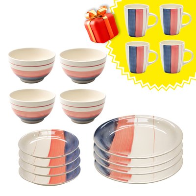 Набор керамической посуды Rose Dawn Keramia + ПОДАРОК: 4 чашки 360 мл Rose Dawn 360 мл 28533 фото