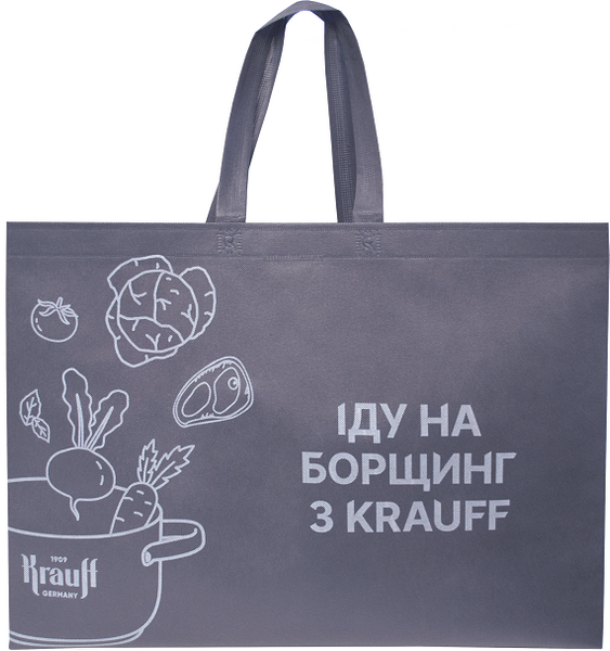 Кастрюля Recht 6,0 л со стеклянной крышкой Krauff - 6л + подарки ступка с пестиком и сумка "Иду на борщинг" 55-333-033 фото