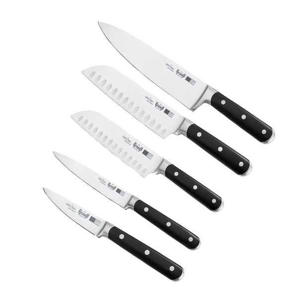 Набор ножей Prime Chef Krauff и Нож сантока 17,5см + ПОДАРКИ: Френч-пресс и точило для ножей 55-333-634 фото