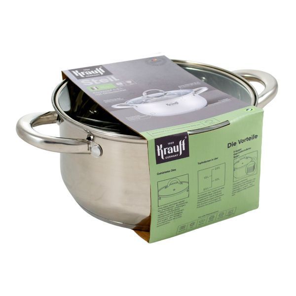 Каструля Krauff Steil зі скляною кришкою 4,5 л 26-238-076 фото