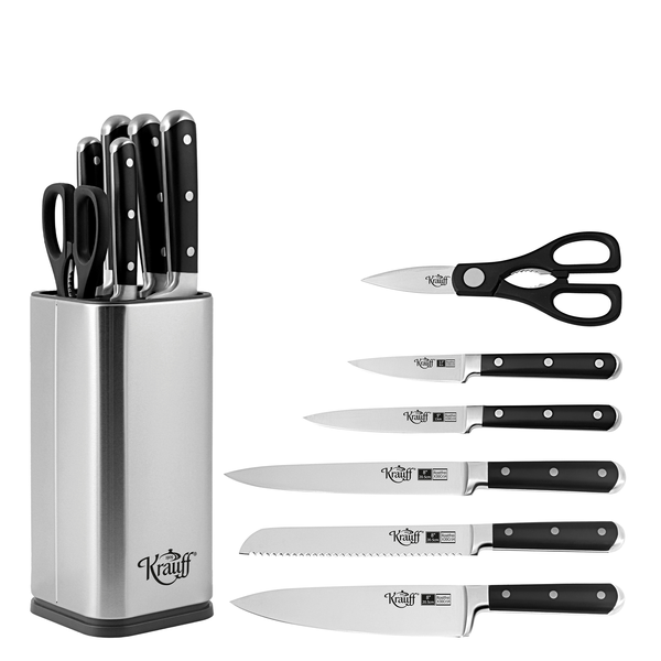 Набор ножей 7 предметов + ПОДАРКИ Точилка для ножей + сумка шопер. 28411 фото