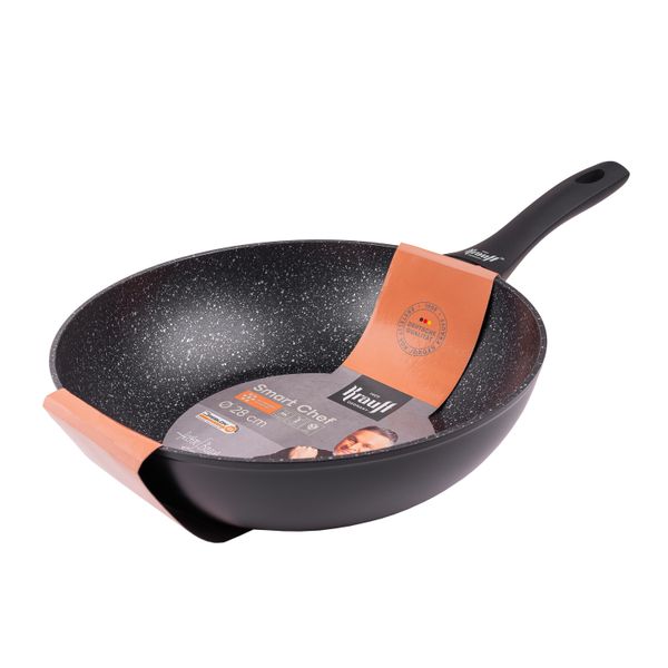 Набор сковородок диам. 26 см и wok 28 см Smart Chef + ПОДАРОК: Миска из нержавеющей стали 55-333-390 фото