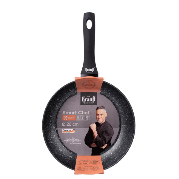 Набор сковородок диам. 26 см и wok 28 см Smart Chef + ПОДАРОК: Миска из нержавеющей стали 55-333-390 фото