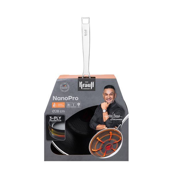 Сковорода WOK NanoPro Krauff 28 см + ПОДАРКИ: Ножницы для птицы 55-333-542-3 фото