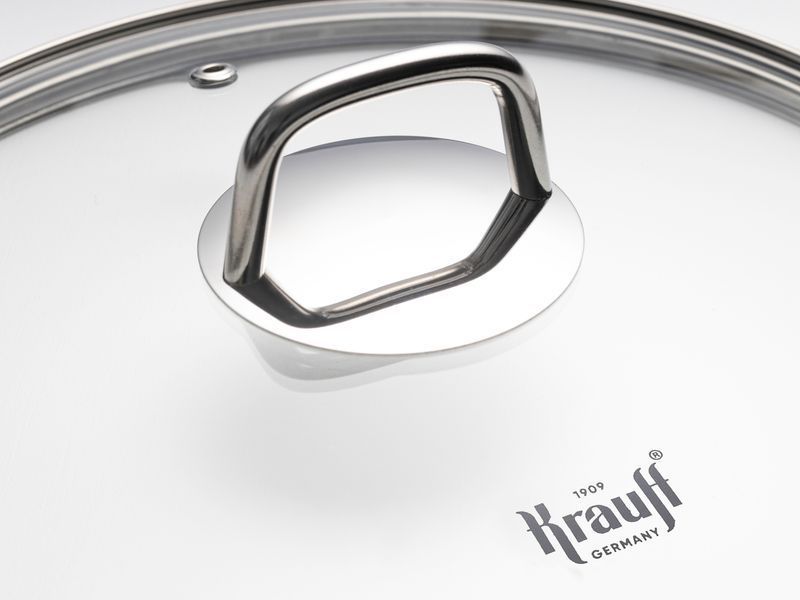 Сковорода Smart Chef 24 см та кришка скляна Krauff +ПОДАРУНОК: Щипці кухонні Halter Profi 28741 фото