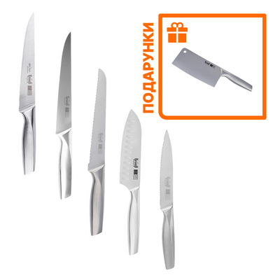 Набор кухонных ножей Wikinger Krauff + ПОДАРОК: топорик кухонный Wikinger Krauff 55-333-421 фото