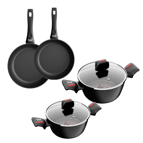 Каструля з кришкою Smart Fry 2,3л, 6,6л та Сковорода універсальна 26,28 см Berlin + ПОДАРУНКИ: Тертка 4-стороння 55-333-640-1 фото
