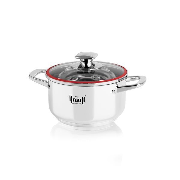 Набір з каструлі 1,2л та ковша 0,7л Prime Chef Krauff + ПОДАРУНОК: дошка кухонна 55-333-444 фото