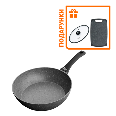 Сковорода універсальна глибока Fry Power 28 см + ПОДАРУНОК: кришка скляна та дошка 55-333-528 фото